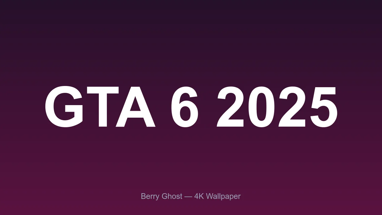 GTA 6 2025 4K wallpaper preview from Berry Ghost